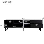 Modern TV Stand for 80 TV with Double Storage Space