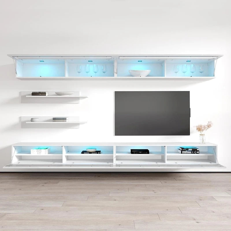 Fly I2 35TV Wall-mounted Floating Modern Entertainment Center Set