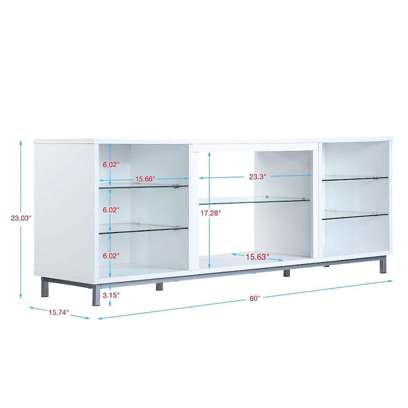 Manhattan Comfort Brighton 60 In. Wire Management Media Cabinet Console