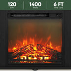 Furinno Jensen Metal Leg Corner Fireplce TV Stand for TV up to 55