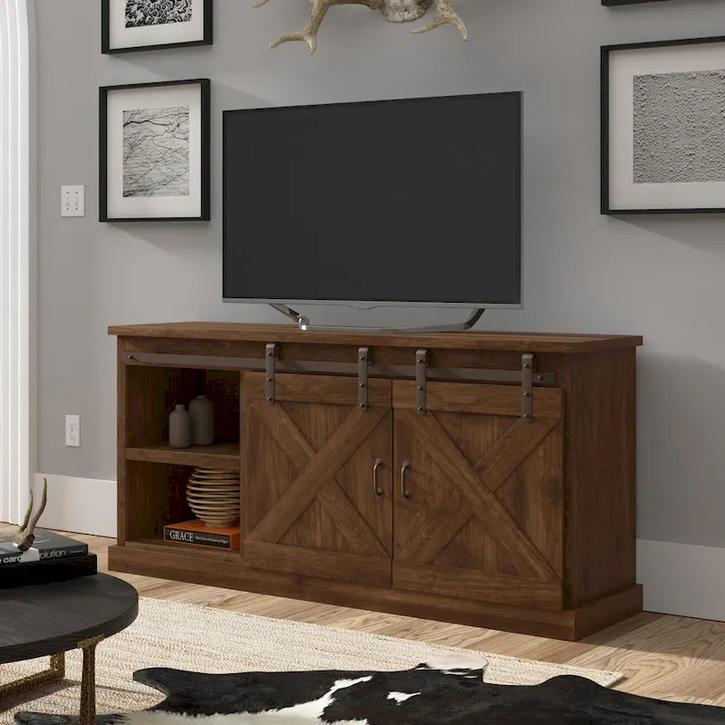 The Gray Barn Sycamore Rise Farmhouse Wood 66-inch TV Console