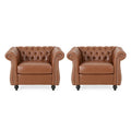 Silverdale Traditional Chesterfield Club Chairs (Set of 2)