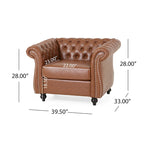 Silverdale Traditional Chesterfield Club Chairs (Set of 2)