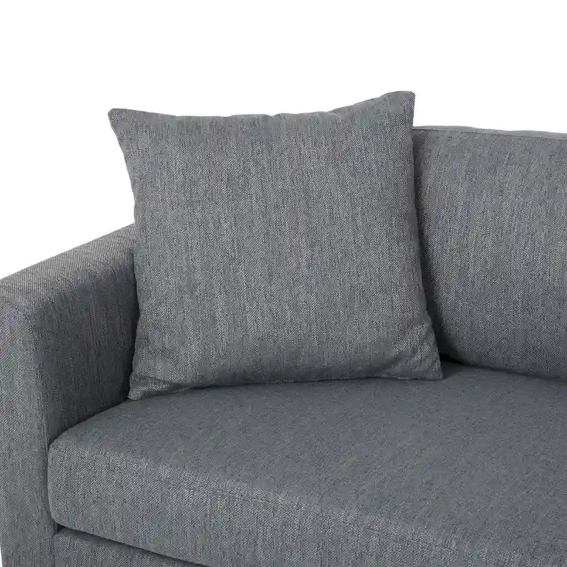 Clemons Contemporary Fabric 4-seater Sofa with Accent Pillows by Christopher Knight Home