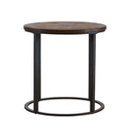 Darren Modern Rustic Farmhouse Reclaimed Wood Round Side Table