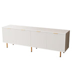 Modern warm white TV cabinet for 80 inch TV Stands