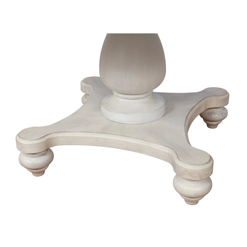 Arch Weathered Oak Round Dining Table - Weathered oak and white