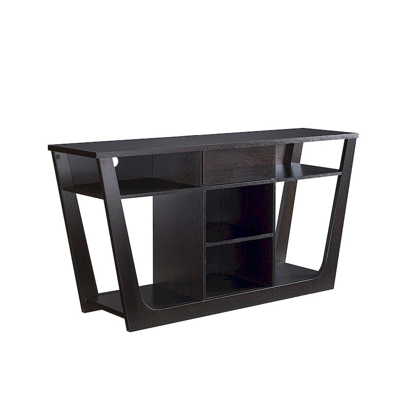 Dionte Modern 60-inch 6-Shelf 1-Drawer TV Console by Furniture of America