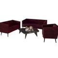 Corduroy Modern and Glamorous Velvet Upholstered 3-Piece Living Room Set