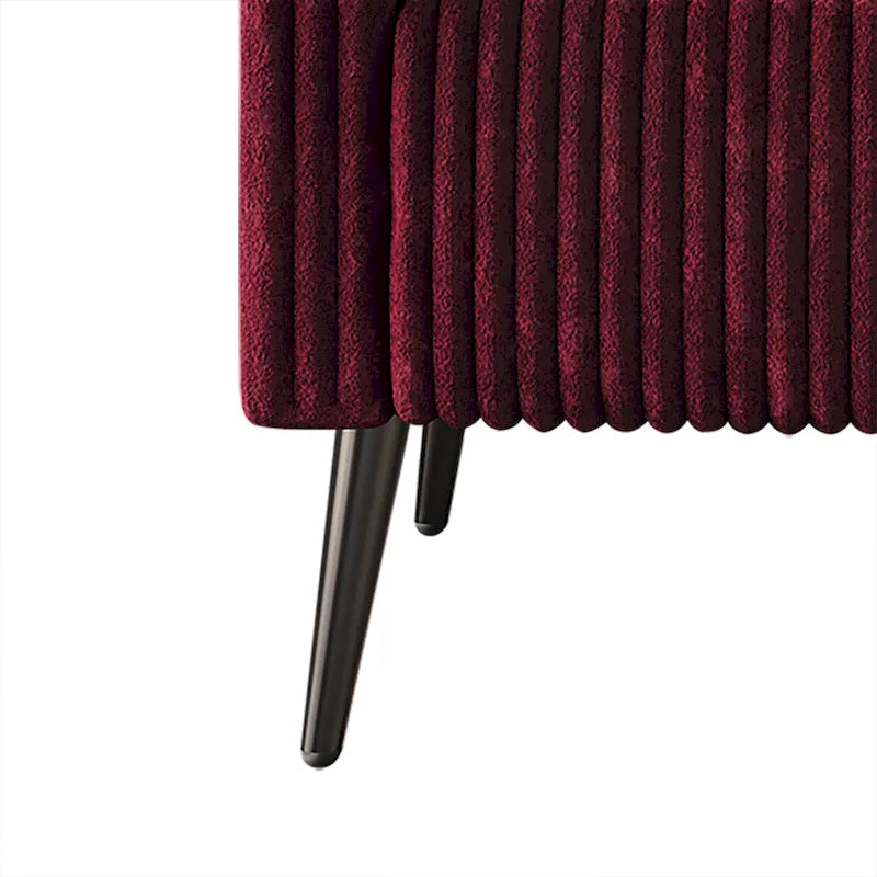 Corduroy Modern and Glamorous Velvet Upholstered 3-Piece Living Room Set