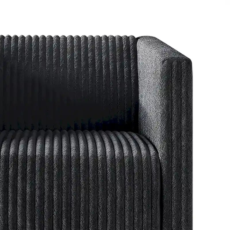 Corduroy Modern and Glamorous Velvet Upholstered 3-Piece Living Room Set