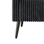 Corduroy Modern and Glamorous Velvet Upholstered 3-Piece Living Room Set