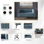 Corduroy Modern and Glamorous Velvet Upholstered 3-Piece Living Room Set