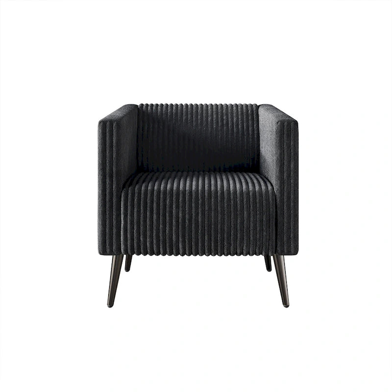 Corduroy Modern and Glamorous Velvet Upholstered 3-Piece Living Room Set
