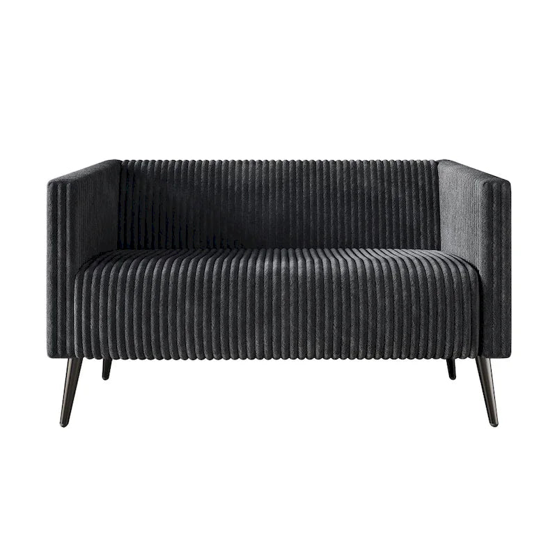 Corduroy Modern and Glamorous Velvet Upholstered 3-Piece Living Room Set
