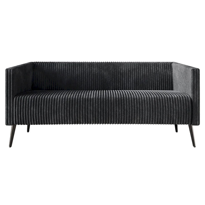 Corduroy Modern and Glamorous Velvet Upholstered 3-Piece Living Room Set
