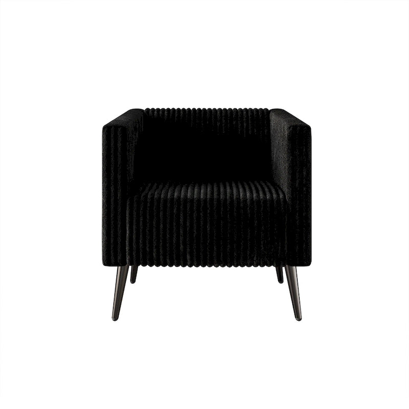 Corduroy Modern and Glamorous Velvet Upholstered 3-Piece Living Room Set