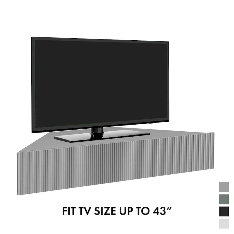 Furniture of America Sukhumi Transitional 47-inch 3-Shelf Wall-Mounted Corner TV Console