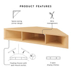 Furniture of America Sukhumi Transitional 47-inch 3-Shelf Wall-Mounted Corner TV Console