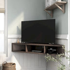 Furniture of America Sukhumi Transitional 47-inch 3-Shelf Wall-Mounted Corner TV Console