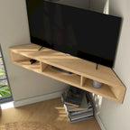 Furniture of America Sukhumi Transitional 47-inch 3-Shelf Wall-Mounted Corner TV Console