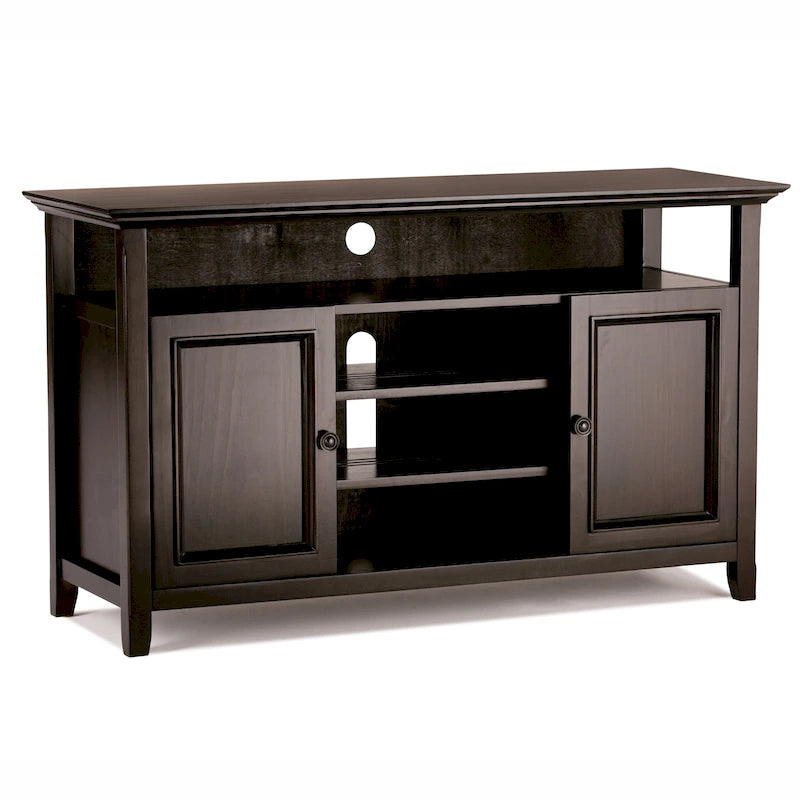 WYNDENHALL Halifax 54 inch Wide Solid Wood Transitional TV Stand - 54 W x 18.9 D x 31.9 H