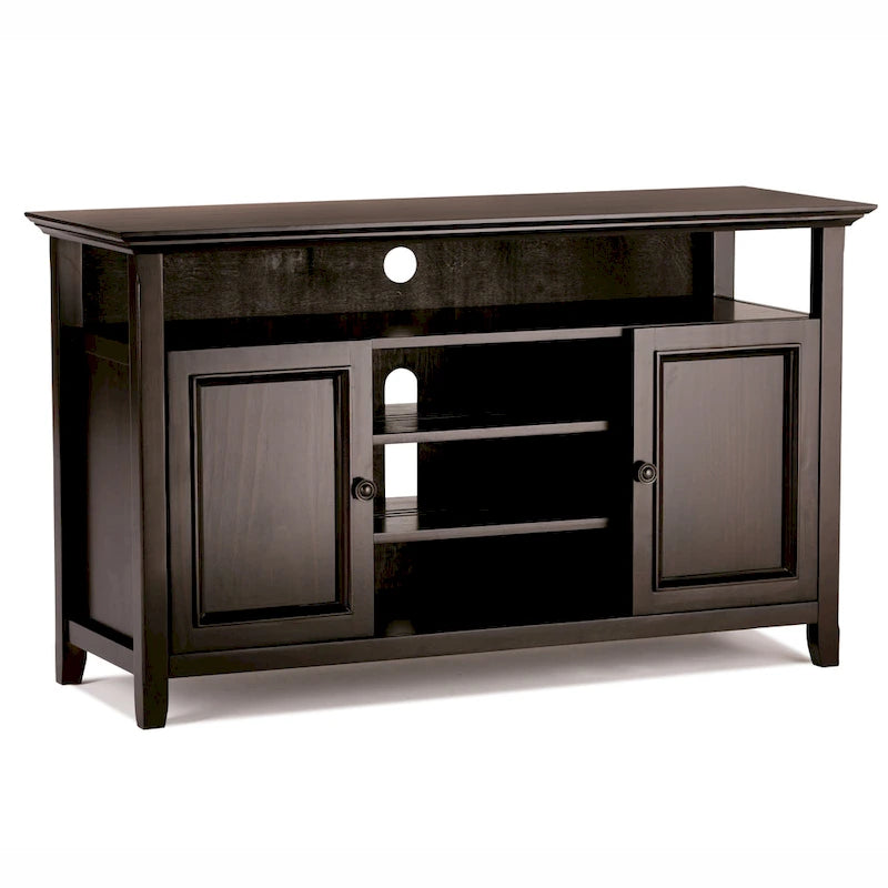 WYNDENHALL Halifax 54 inch Wide Solid Wood Transitional TV Stand - 54 W x 18.9 D x 31.9 H