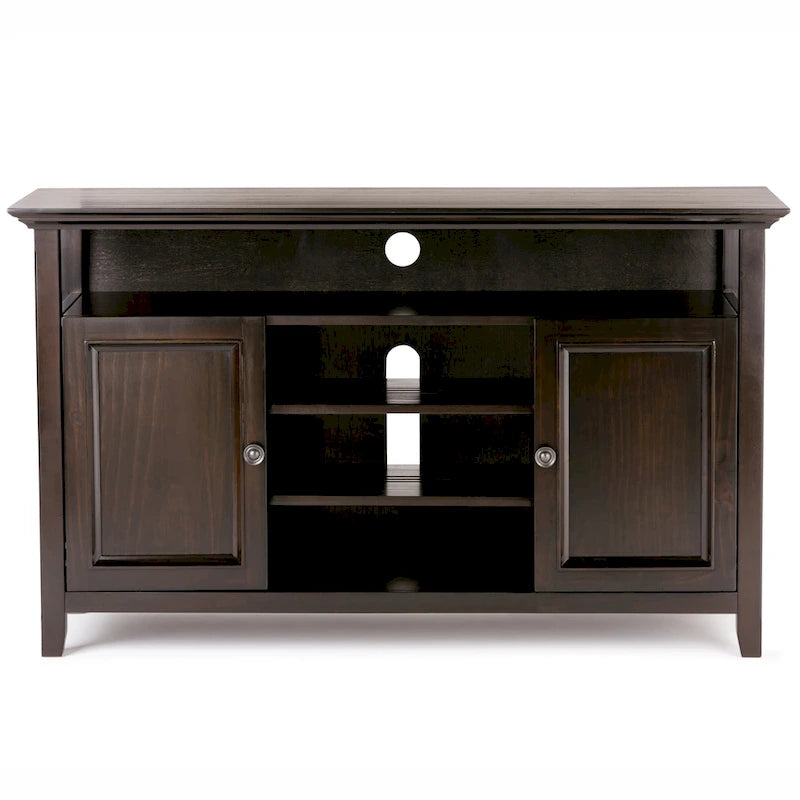 WYNDENHALL Halifax 54 inch Wide Solid Wood Transitional TV Stand - 54 W x 18.9 D x 31.9 H