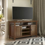WYNDENHALL Halifax 54 inch Wide Solid Wood Transitional TV Stand - 54 W x 18.9 D x 31.9 H