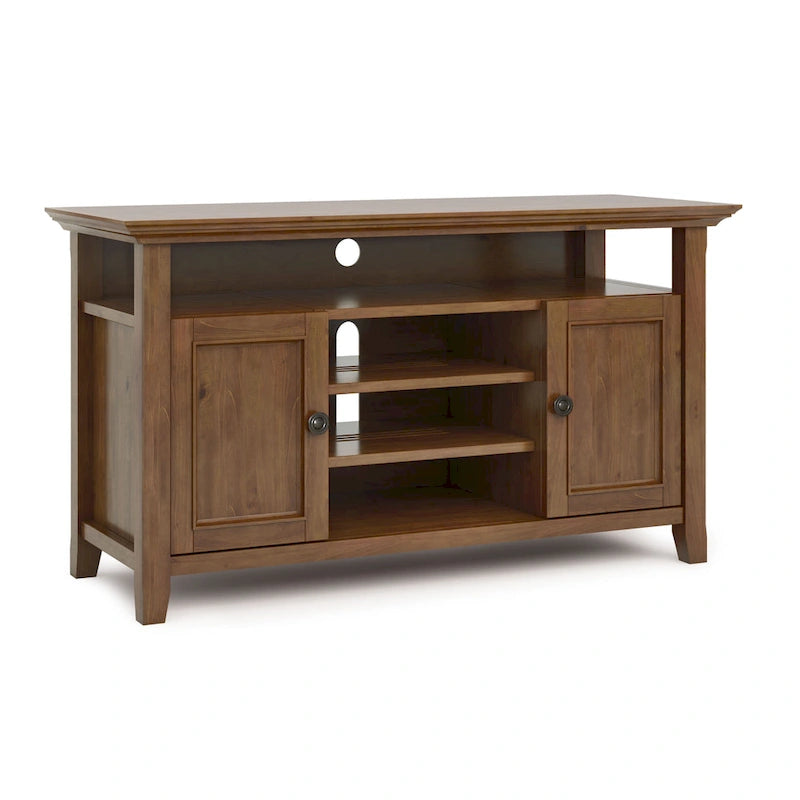 WYNDENHALL Halifax 54 inch Wide Solid Wood Transitional TV Stand - 54 W x 18.9 D x 31.9 H