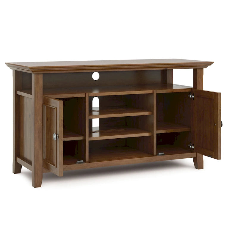 WYNDENHALL Halifax 54 inch Wide Solid Wood Transitional TV Stand - 54 W x 18.9 D x 31.9 H