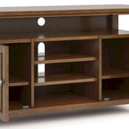WYNDENHALL Halifax 54 inch Wide Solid Wood Transitional TV Stand - 54 W x 18.9 D x 31.9 H