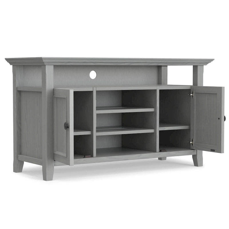 WYNDENHALL Halifax 54 inch Wide Solid Wood Transitional TV Stand - 54 W x 18.9 D x 31.9 H