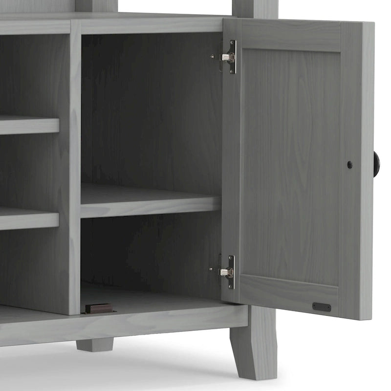 WYNDENHALL Halifax 54 inch Wide Solid Wood Transitional TV Stand - 54 W x 18.9 D x 31.9 H