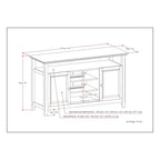 WYNDENHALL Halifax 54 inch Wide Solid Wood Transitional TV Stand - 54 W x 18.9 D x 31.9 H