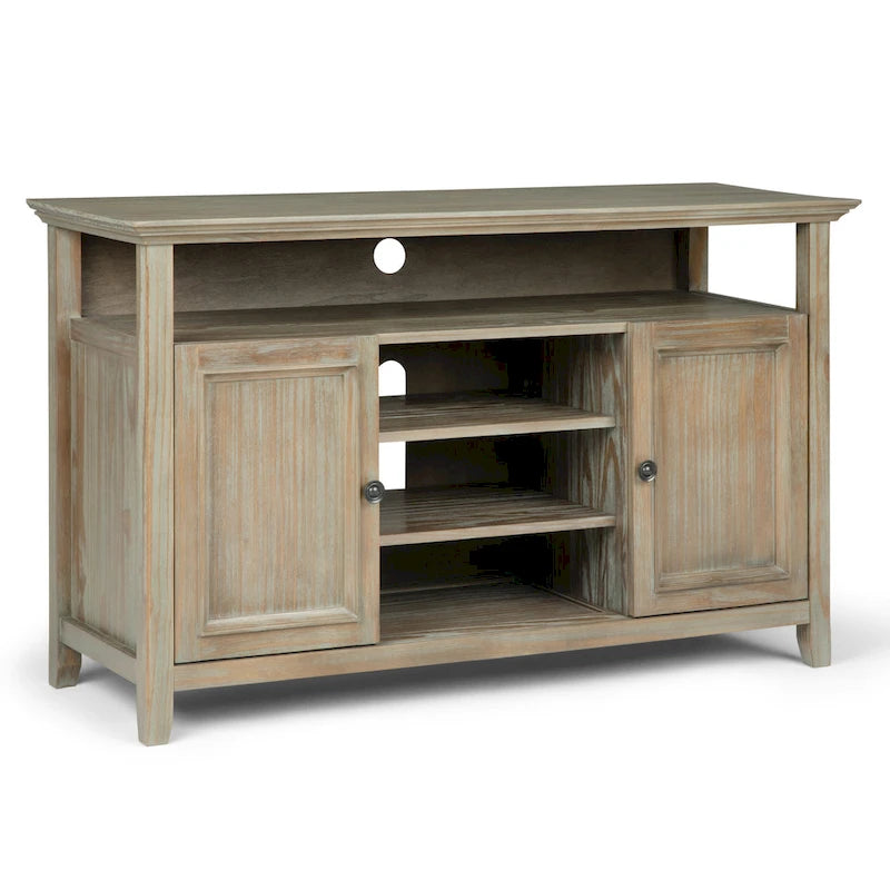 WYNDENHALL Halifax 54 inch Wide Solid Wood Transitional TV Stand - 54 W x 18.9 D x 31.9 H