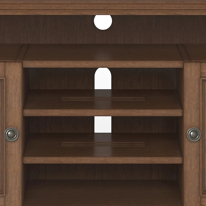 WYNDENHALL Halifax 54 inch Wide Solid Wood Transitional TV Stand - 54 W x 18.9 D x 31.9 H