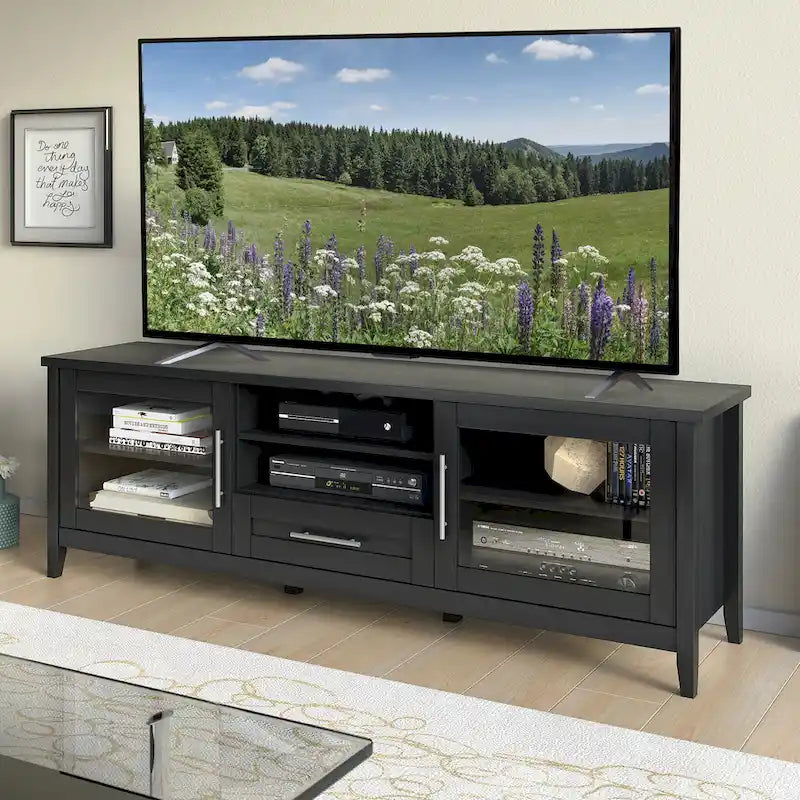 Jackson TV Stand with Glass Doors, for TVs up to 85