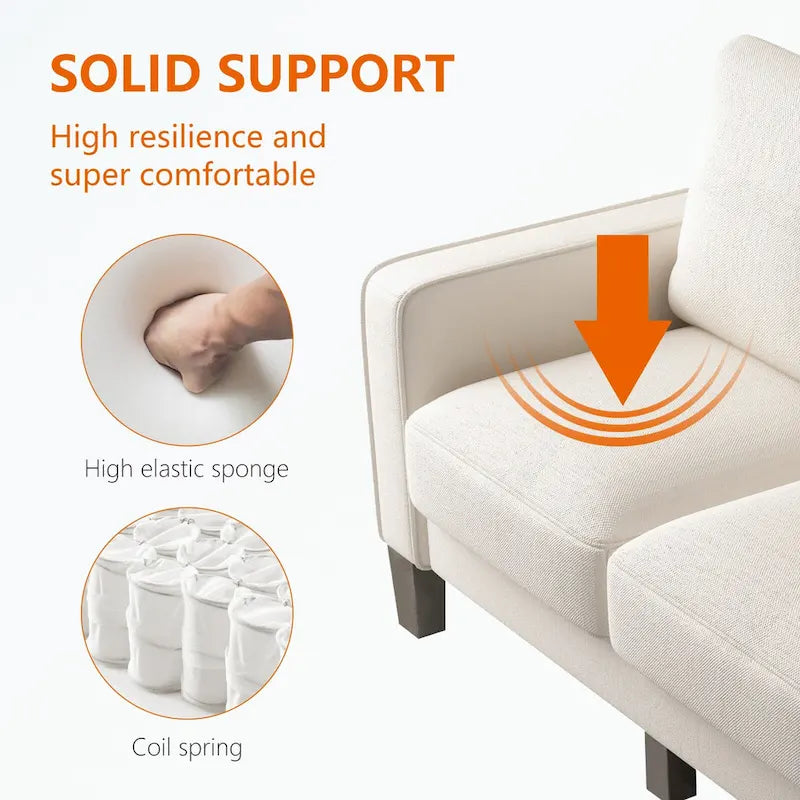 Fabric Upholstered Living Room Furniture Sofa