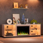 68 TV Cabinet with a 23 Electric Fireplace
