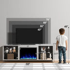 68 TV Cabinet with a 23 Electric Fireplace