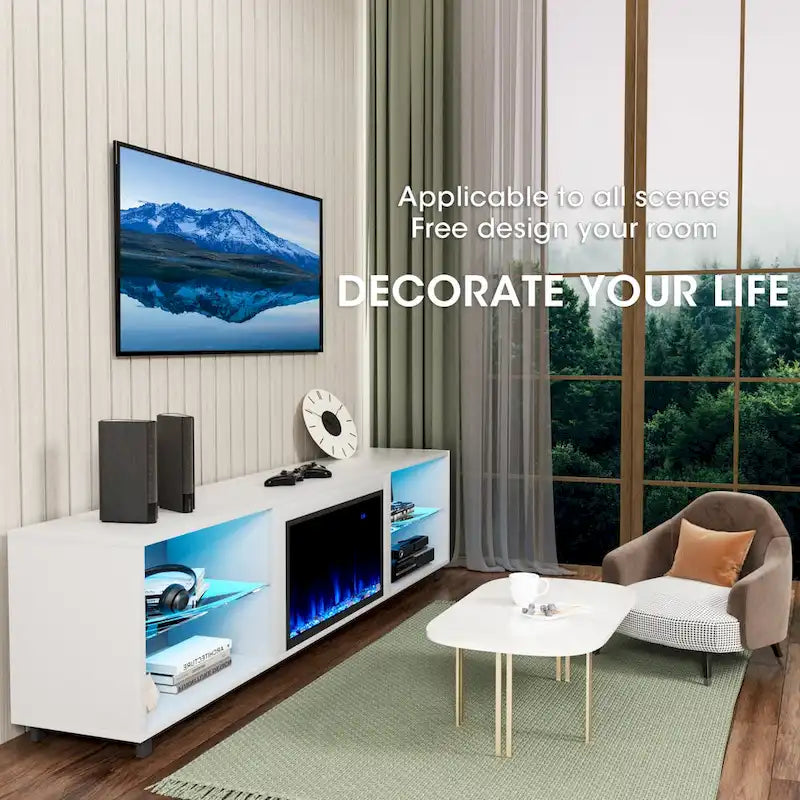 68 TV Cabinet with a 23 Electric Fireplace