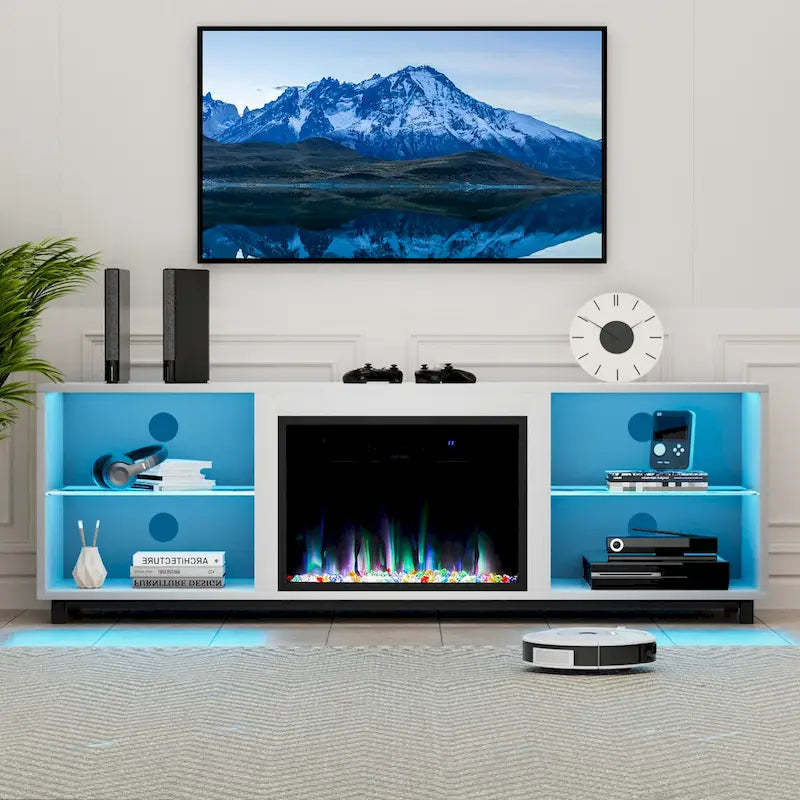 68 TV Cabinet with a 23 Electric Fireplace