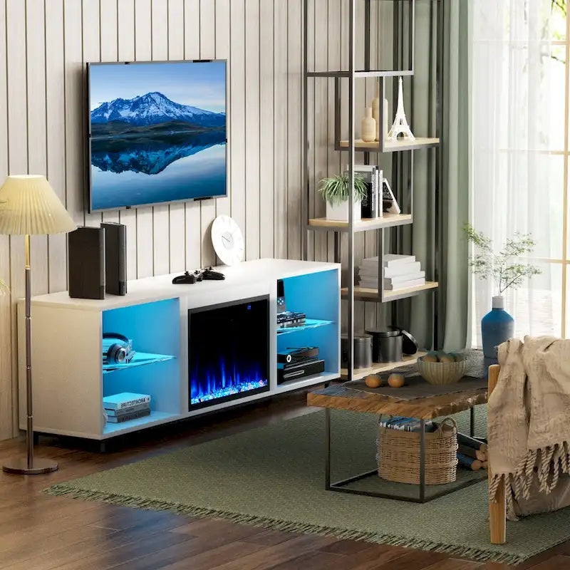68 TV Cabinet with a 23 Electric Fireplace