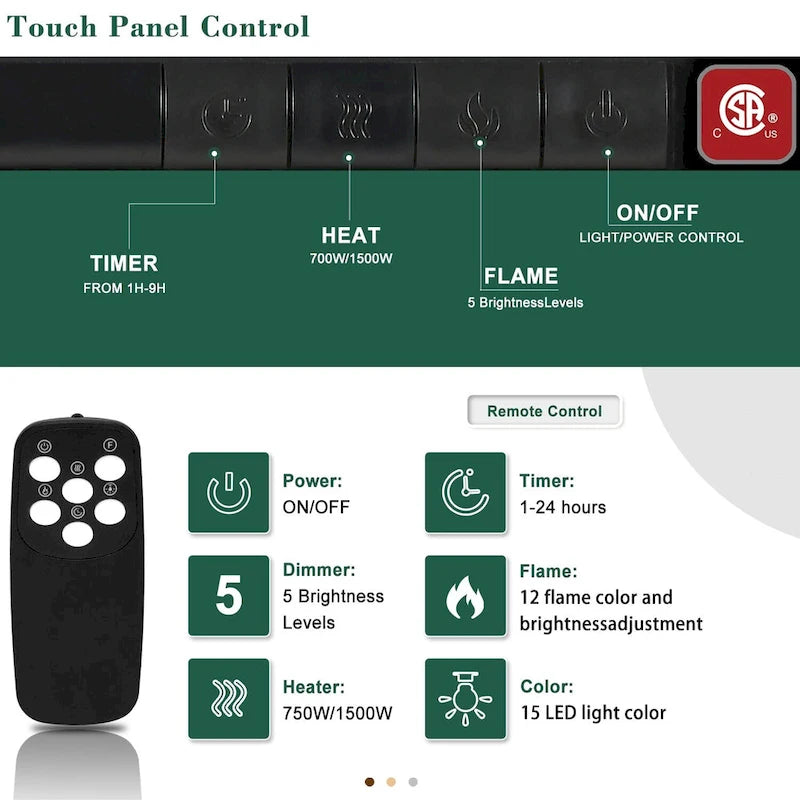 68 TV Cabinet with a 23 Electric Fireplace