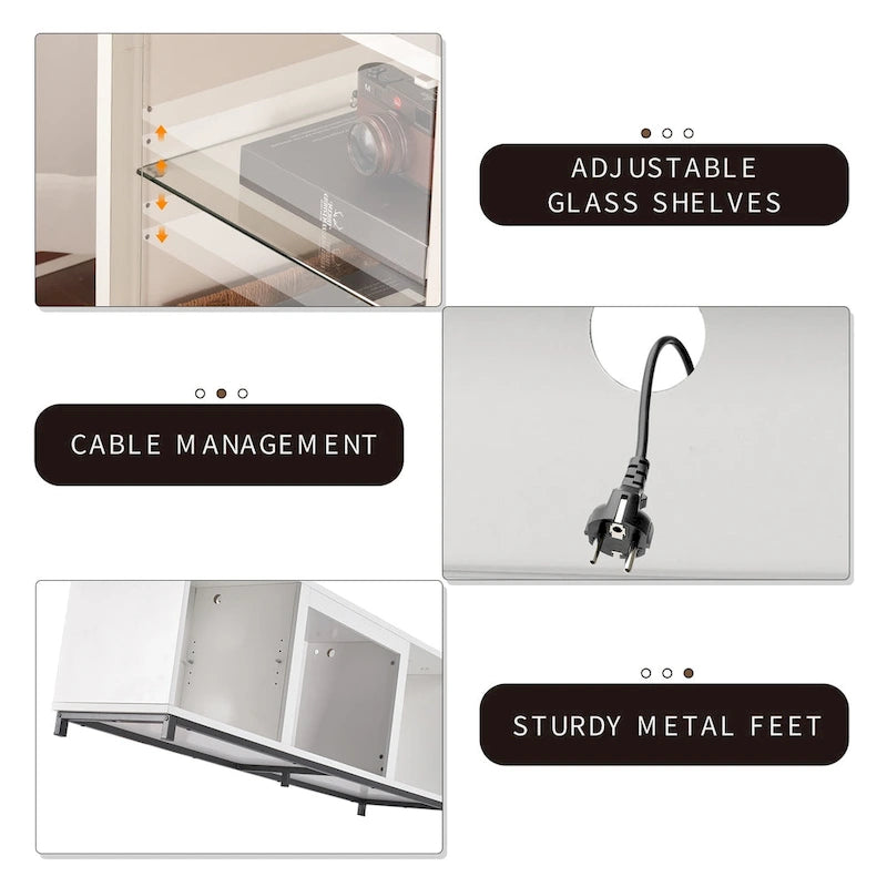 68 TV Cabinet with a 23 Electric Fireplace