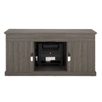 Contemporary TV Media Stand Modern Entertainment Console with 18 Fireplace Insert for TV Up to 65 with Open and Closed Storage