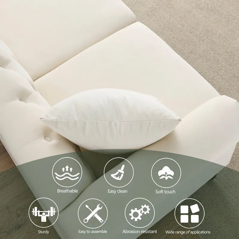 [Video] 79 Chesterfield Sofa Grey Velvet for Living Room, 3 Seater Sofa Tufted Couch with Rolled Arms and Nailhead for Living R