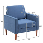 Solid Wood Legs Nuclear Bomb II Single Seat Accent Chair