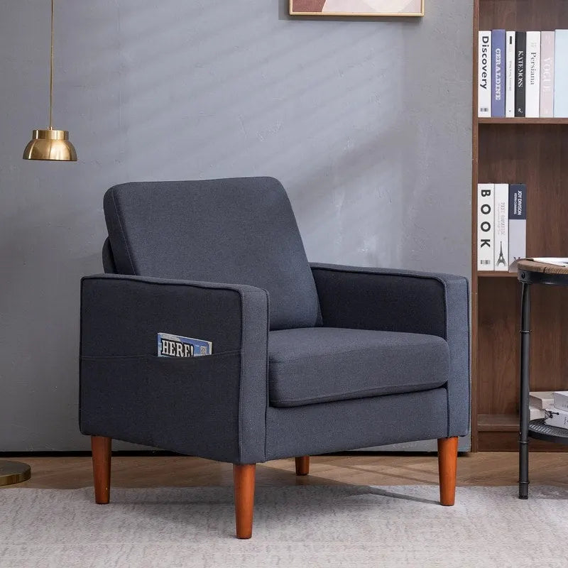 Solid Wood Legs Nuclear Bomb II Single Seat Accent Chair